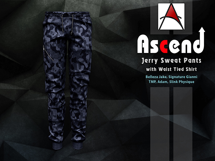 //Ascend// Jerry Sweat pants & shirt - Camo Navy
