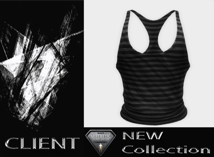 CLIENT Tank Top Fitted Mesh for Aesthetic Body