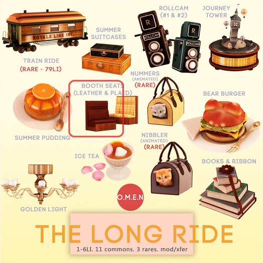 O.M.E.N - The Long Ride - Booth Seats - Leather BOXED