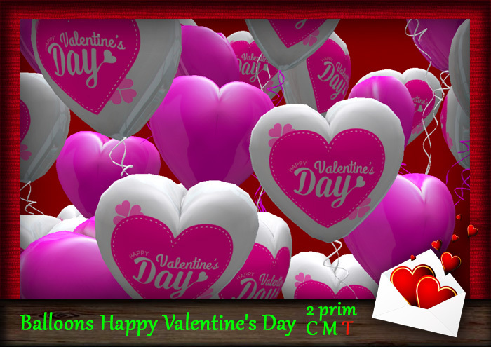 Balloons Happy Valentine's Day Pink