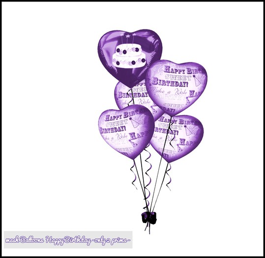 mesh Balloons Happy Birthday lilac