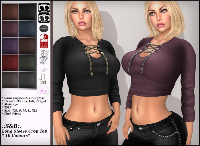 .:S&B:. Long Sleeve Crop Top