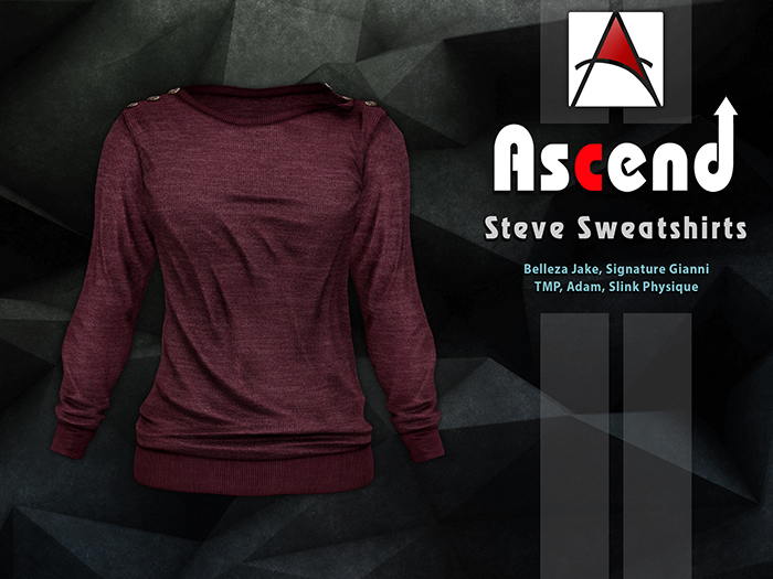 / Ascend / Steve SweatShirt - Merlot [ADD ME]