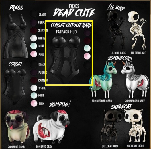 Foxes - Dead Cute - Corset Cutout [box] RARE