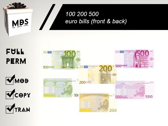 :::MDS::: euro notes 100 200 500