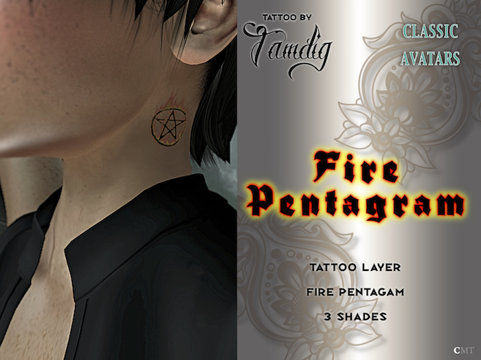 Fire Pentagram - Tattoo by Tamdig - Classic Avatars [3 shades]
