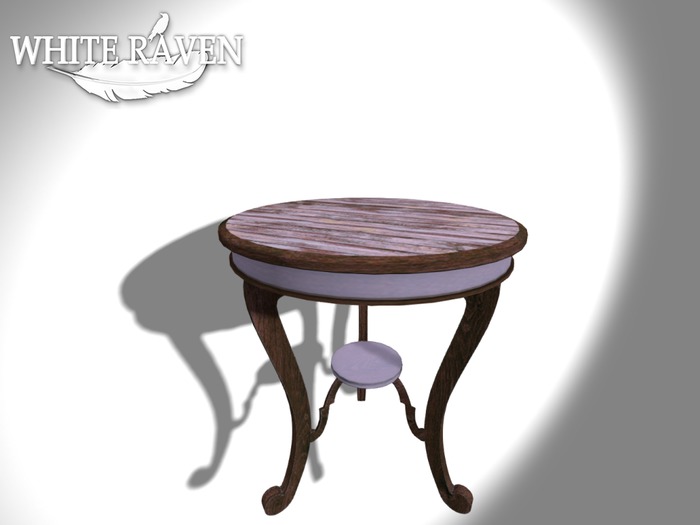 White Raven - Round Side Table: Lilac (box)