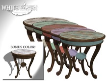 White Raven - Round Side Table: 6-in-1 Color Change (box)