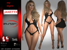 Brunsen! Janette Sexy Lingerie Black