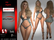 Brunsen! Janette Sexy Lingerie Flower Grey