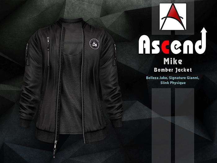 /Ascend/ Mike Bomber Jacket - Black