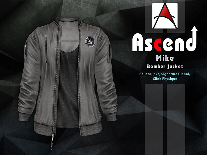 /Ascend/ Mike Bomber Jacket - Gray
