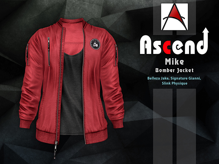 /Ascend/ Mike Bomber Jacket - Red [ADD ME]