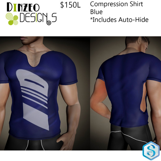 Dinzeo Designs - Compression Shirt - Blue