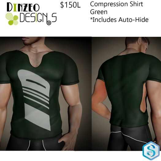 Dinzeo Designs - Compression Shirt - Hunter Green