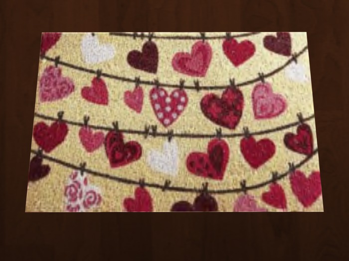 Valentine Hearts Doormat