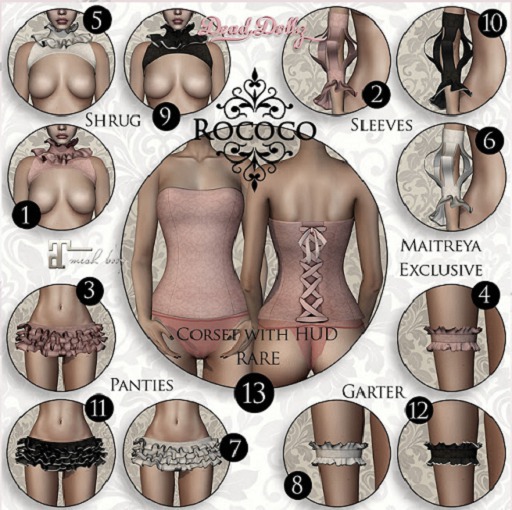 Rococo - Panties - Black