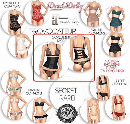 .::Dead Dollz::. Jacqueline Lingerie Set - RARE