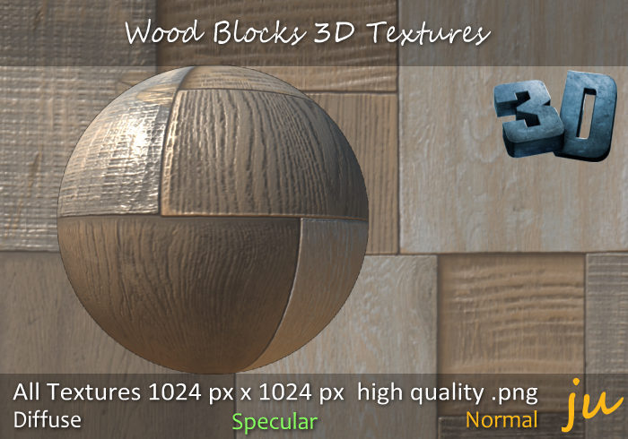 Second Life Marketplace - JU Wood Blocks 3D Textures Full Perm