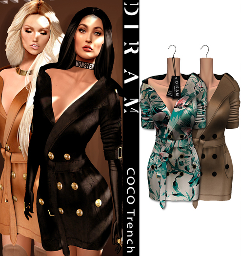 - D I R A M - COCO Trench - Pack02