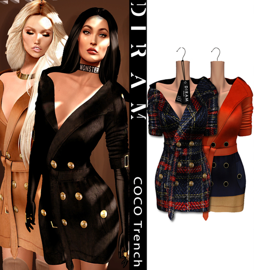 - D I R A M - COCO Trench - Pack03