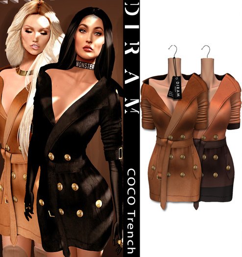 - D I R A M - COCO Trench - Pack04