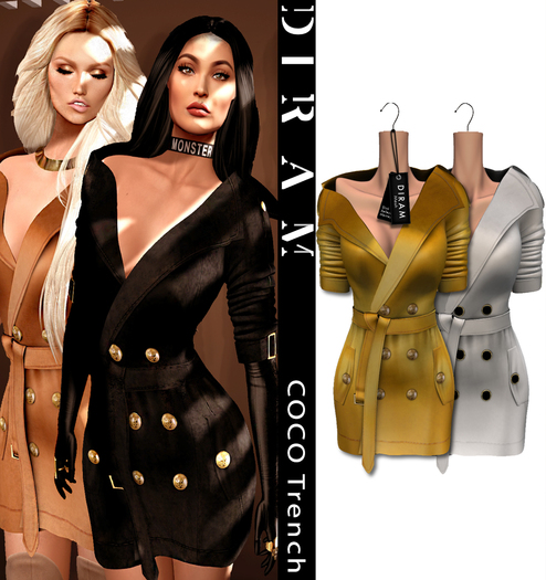 - D I R A M - COCO Trench - Pack05