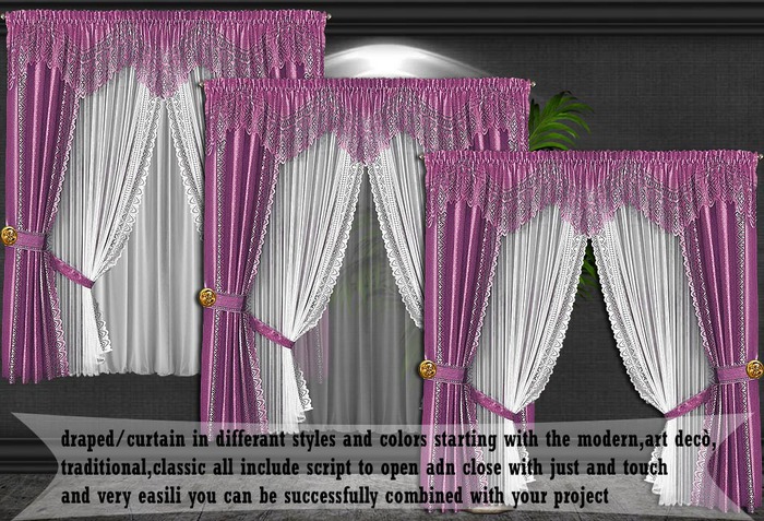 DELUX LACE CURTAIN/DRAPES v. 3