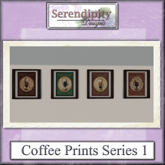 Serendipity Designs - Coffee Prints Series 1 