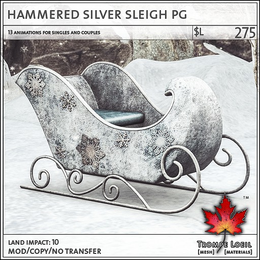 Trompe Loeil - Hammered Silver Sleigh PG [mesh]