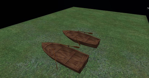 2 ROW BOATS  DECORATION
