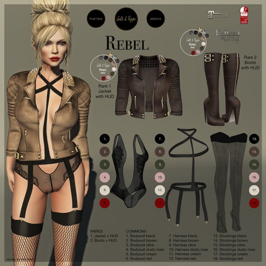 S&P Rebel bodysuit dustyrose Freya (rez to unpack)