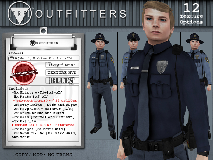 [TRB] Men's Police Uniform v4: Blues
