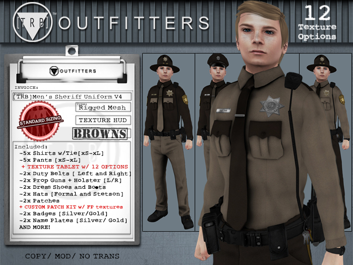 [TRB] Men's Sheriff Uniform v4: Browns