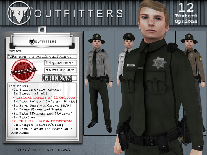[TRB] Men's Sheriff Uniform v4: Greens