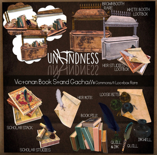 uK - Victorian Book Stand Booth Lootbox RARE