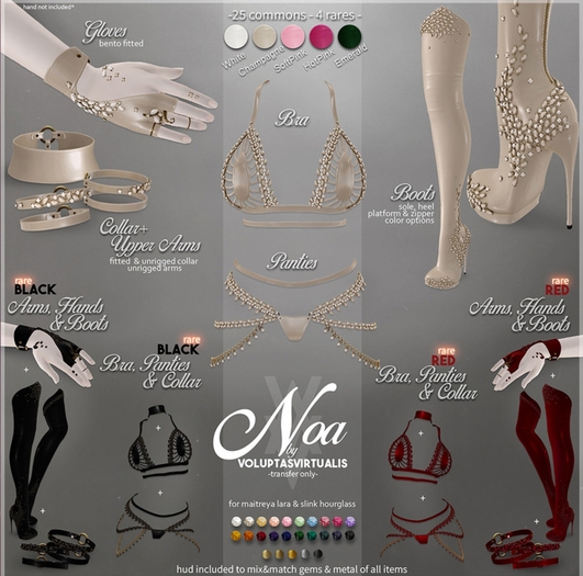 V/. [Noa]-(Maitreya) - Gloves - {White} 1