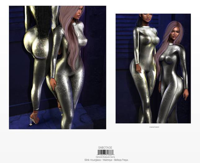 ..S..: Diamonte Bodysuit - Yellow (Rez&Open)