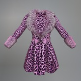 Purple Leopard Mesh Coat