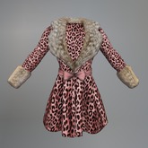 Pink Leopard Mesh Coat