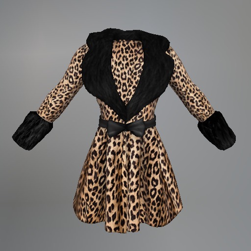 Beige Gothic Leopard Mesh Coat box