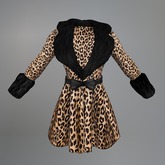 Beige Gothic Leopard Mesh Coat
