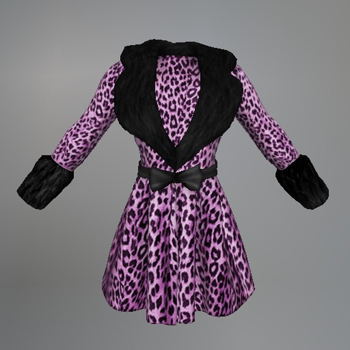 Purple Gothic Leopard Mesh Coat