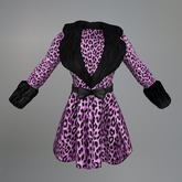 Purple Gothic Leopard Mesh Coat