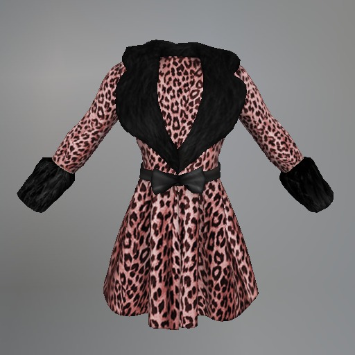 Pink Gothic Leopard Mesh Coat box