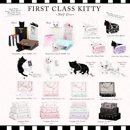 +Half-Deer+ First Class Kitty - Shopaholics - Noir RARE
