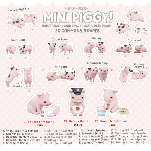 +Half-Deer+ Mini Piggy - Deputy Donut RARE