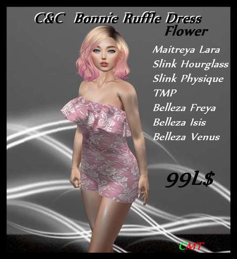 C&C  Bonnie Ruffle Dress Flower