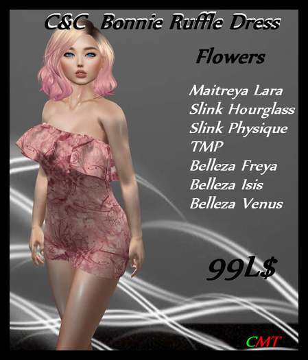 C&C  Bonnie Ruffle Dress Flowers