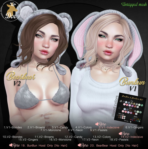 18.Doe: V2 BearBear - Pastels